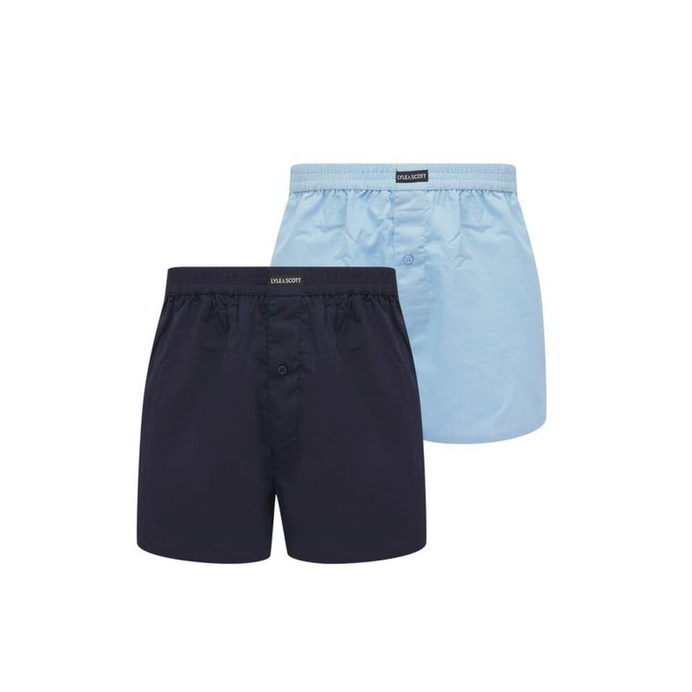 Lyle & Scott Mens Boxer Shorts (Pack of 2) / Blue/Peacoat